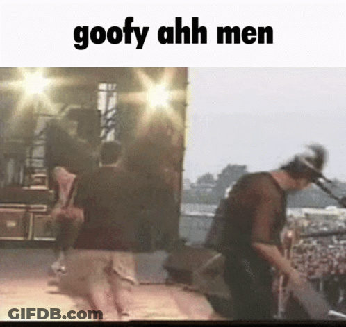 Man Playing Guitar Saying Goofy Ahh Men GIF