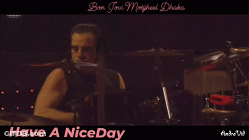Man Playing Guitar Saying Have A Nice Day GIF