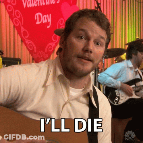 Man Playing Guitar Saying I'll Die GIF