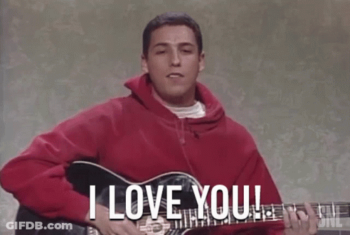 Man Playing Guitar Saying I Love You GIF