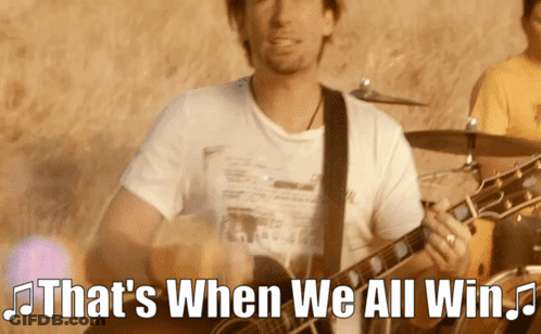 Man Playing Guitar Saying That's When We All Win GIF