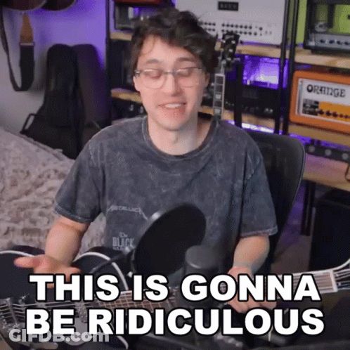 Man Playing Guitar Saying This Is Gonna Be Ridiculous GIF