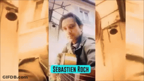 Man Playing Guitar Sebastien Roch GIF