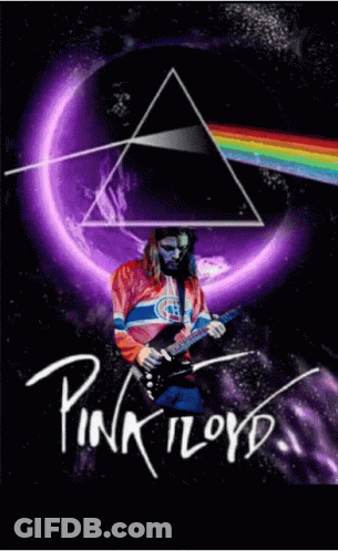 Man Playing Guitar Shine On Pink Floyd Poster GIF
