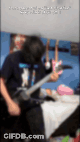 Man Playing Guitar That Moment When Just A Burden By EyeDin GIF