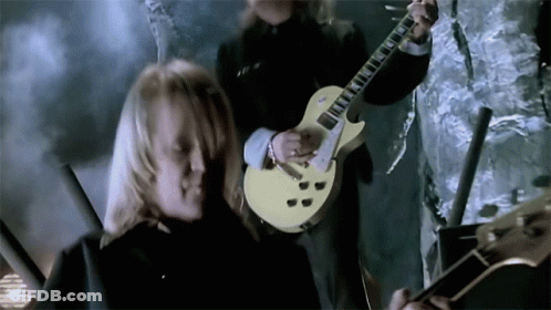 Man Playing Guitar With Gibson Sticker GIF