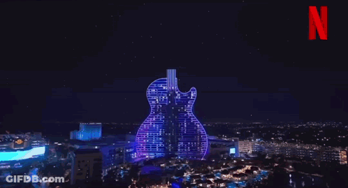 Man Playing Guitar With Netflix Logo GIF