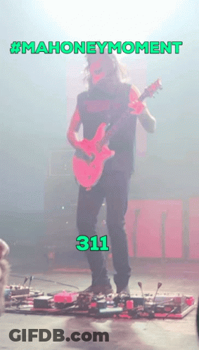 Man Playing Guitar With Number 311 GIF