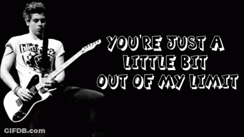 Man Playing Guitar With Out Of My Limit GIF