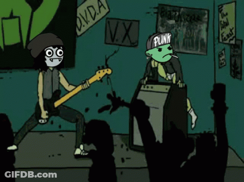 Man Playing Guitar With Ovda Sign GIF