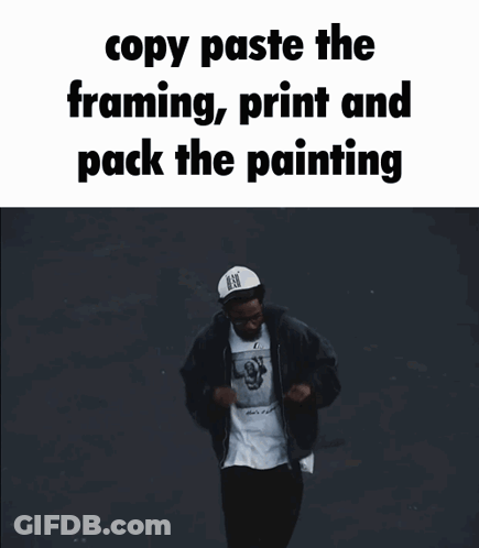 Man Playing Hopscotch Copy Paste Framing Print Pack Painting GIF