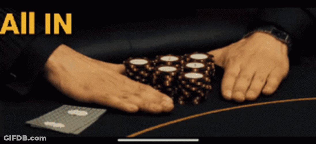 Man Playing In Casino All In GIF