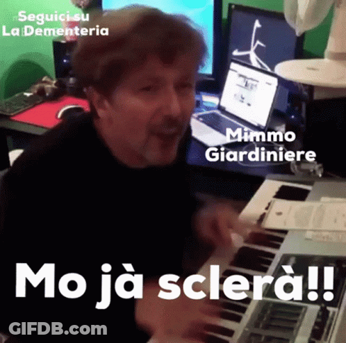 Man Playing Keyboard Saying Mojja Sclera GIF