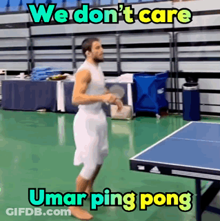 Man Playing Ping Pong We Don't Care GIF