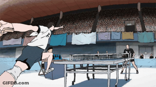 Man Playing Ping Pong With F Shirt GIF
