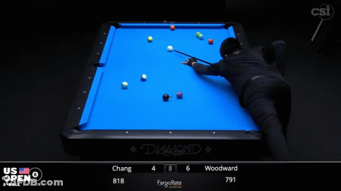 Man Playing Pool On Diamond Table GIF