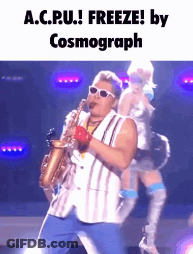 Man Playing Saxophone A.C.P.U. Freeze By Cosmograph GIF