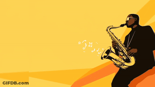 Man Playing Saxophone Jazz Time GIF