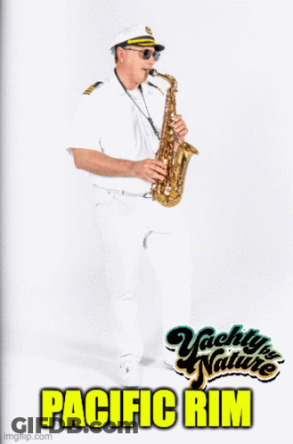 Man Playing Saxophone Yachty Nature Pacific Rim GIF