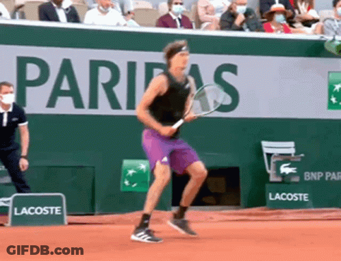 Man Playing Tennis At BNP Paribas Banner GIF