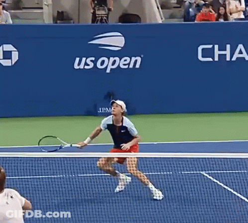Man Playing Tennis At US Open GIF