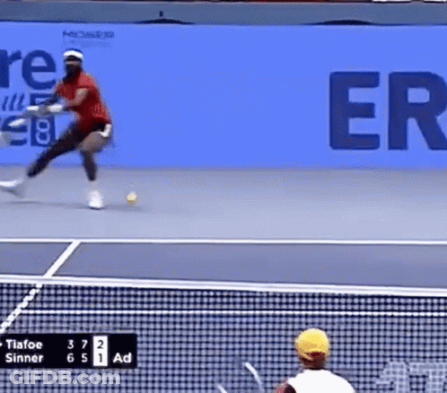 Man Playing Tennis Rolex Wall GIF