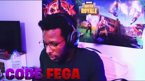 Man Playing Video Game Headphones Code Feca GIF