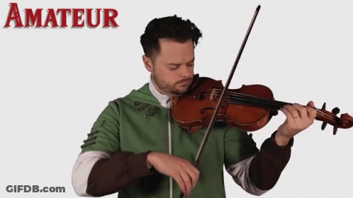 Man Playing Violin Saying Amateur GIF