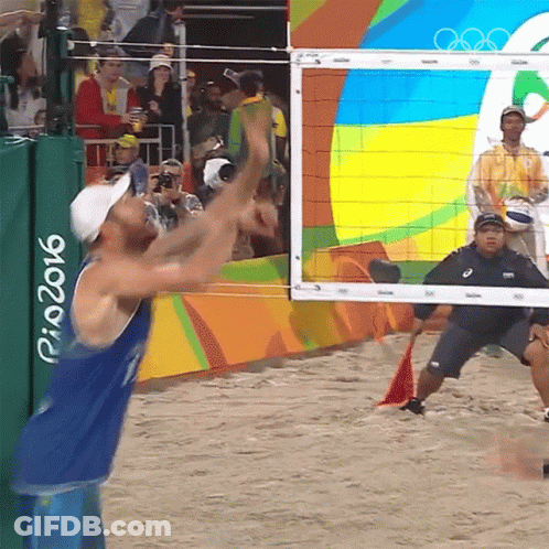 Man Playing Volleyball At Rio 2016 Wall GIF