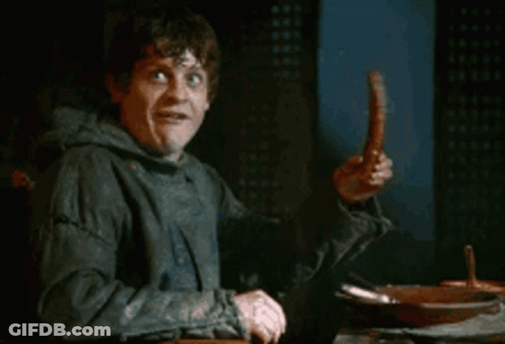 Man Playing With Sausage GIF