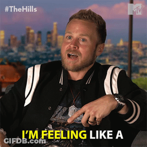 Man Pointing And Saying Feeling Like A While GIF