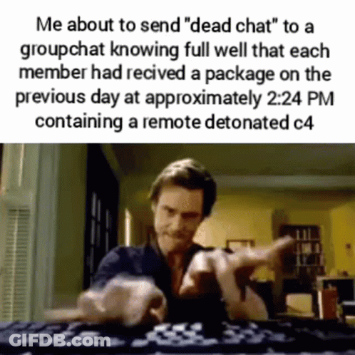 Man Pointing At Camera At Desk With Keyboard GIF
