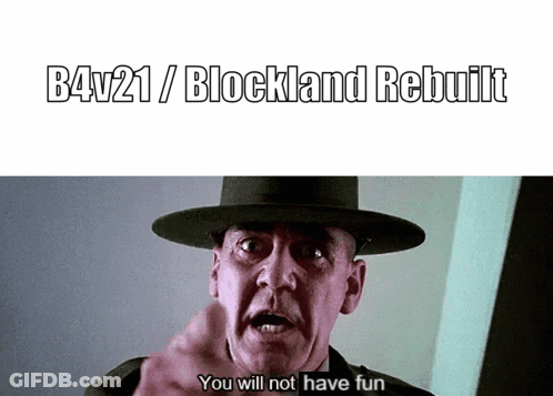 Man Pointing At Camera Saying B4V21 Blockland Rebuilt GIF
