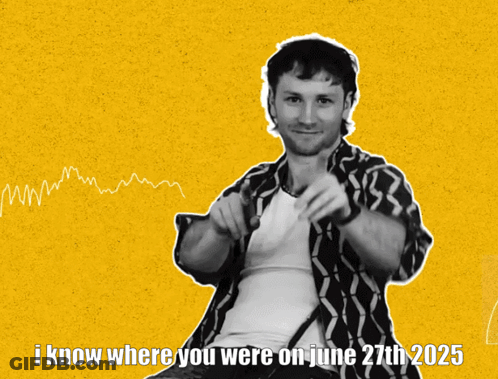 Man Pointing At Camera Saying I Know Where You Were On June 27Th 2025 GIF