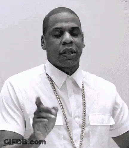Man Pointing At Camera White Shirt Gold Chain GIF