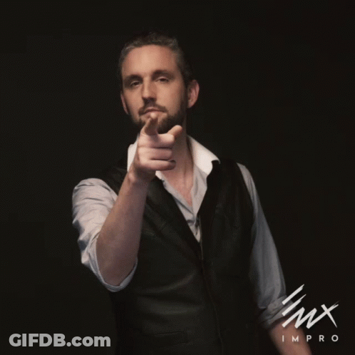 Man Pointing At Camera With Brillant GIF