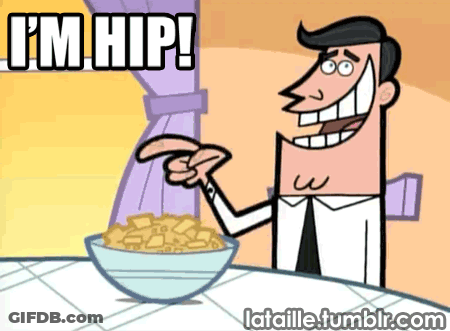 Man Pointing At Cereal Saying I'm Hip GIF