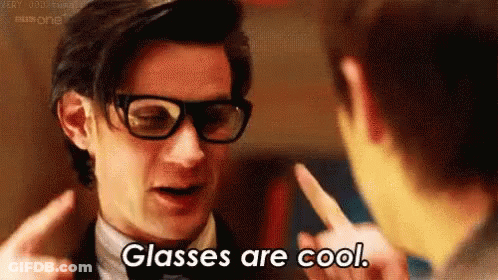 Man Pointing At Glasses Talking GIF