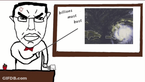 Man Pointing At Picture With Billions Must Bust GIF