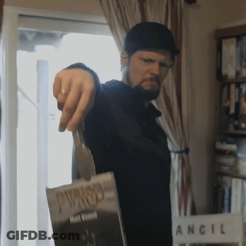 Man Pointing At Pwnso Book GIF