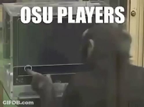 Man Pointing At Screen Saying Osu Players GIF