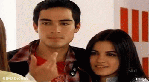 Man Pointing At Woman GIF
