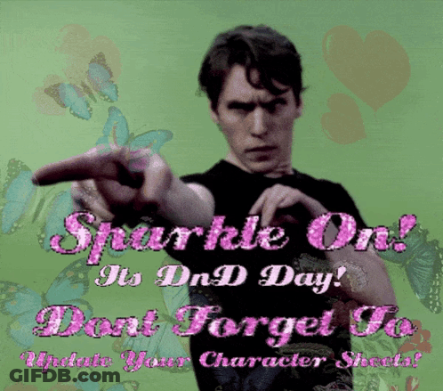 Man Pointing Sparkle On Its DND Day GIF