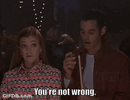 Man Pool Cue Woman Saying You're Not Wrong GIF