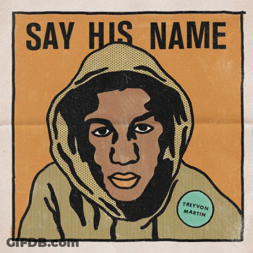 Man Poster Saying Say His Name GIF
