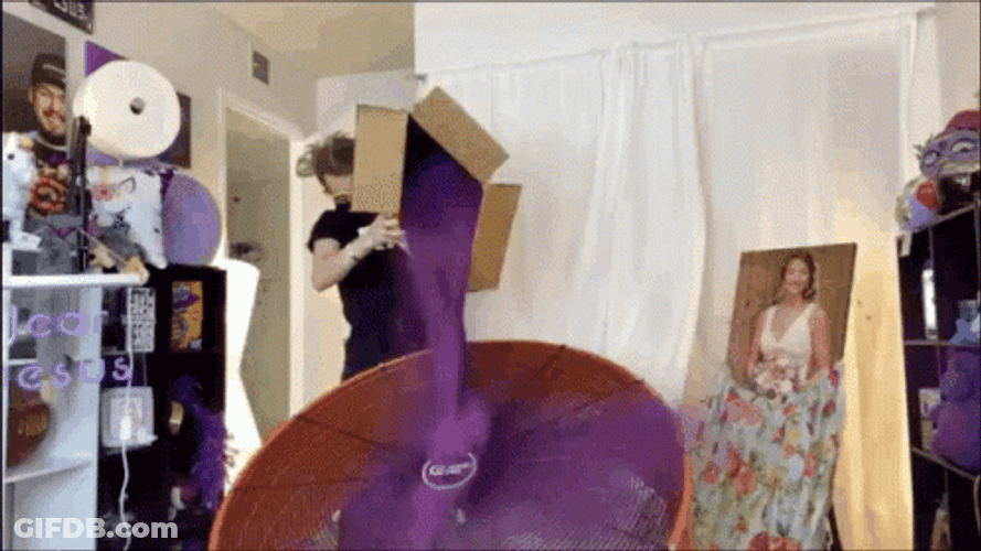 Man Pour Purple Glitter GIF