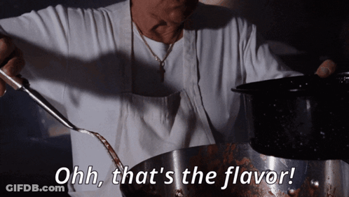 Man Pouring Into Pot Saying Ohh That's The Flavor GIF