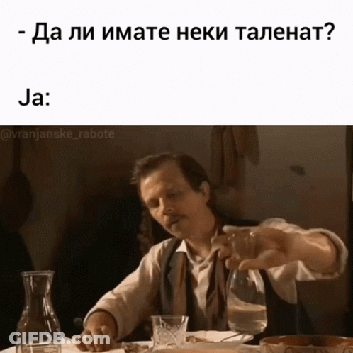 Man Pouring Liquid Into Glass Saying Ja GIF