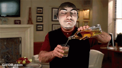 Man Pouring Whiskey Eyes Closed GIF