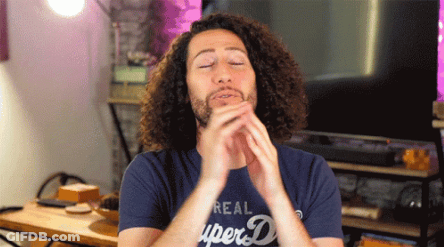 Man Practicing Deep Breathing GIF